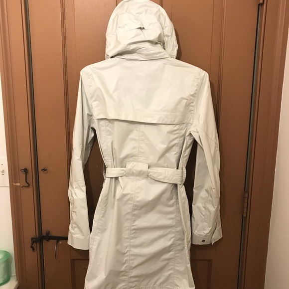 L.L. Bean Oyster Shell Gray Rain Trench Coat Small - Picture 2 of 15